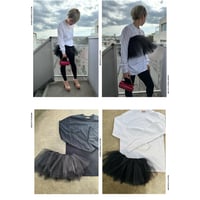 Tulle peplum tee