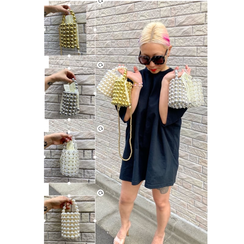バッグ burself pearl bucket bag Beaded bucket bag | burself