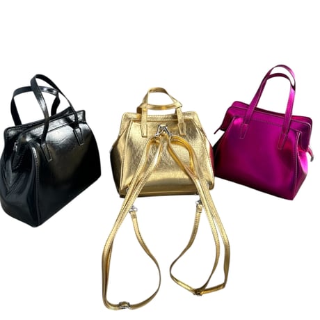 mirror squared backpack handbag