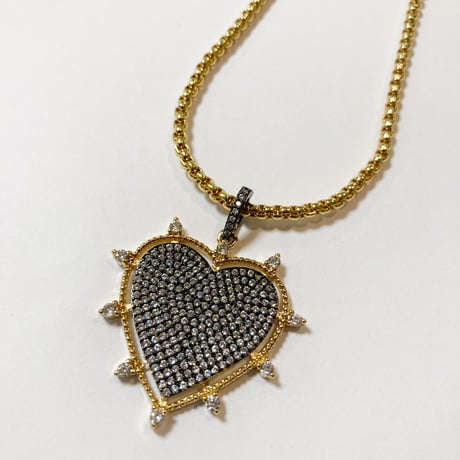 Rock heart combi necklace