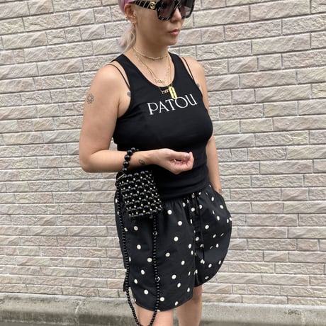 Beaded bucket bag