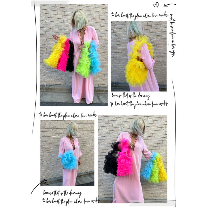 Wild flower ruffle tulle bag | burself