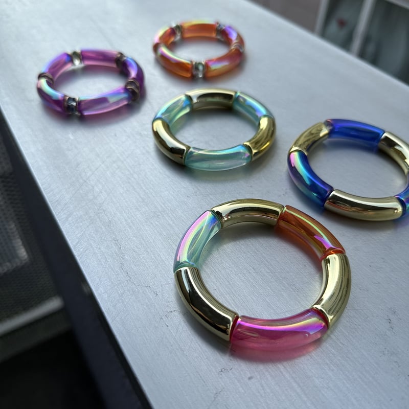 Holographic Macaroni bracelet | burself