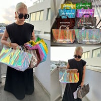 holographic  mirror tote large