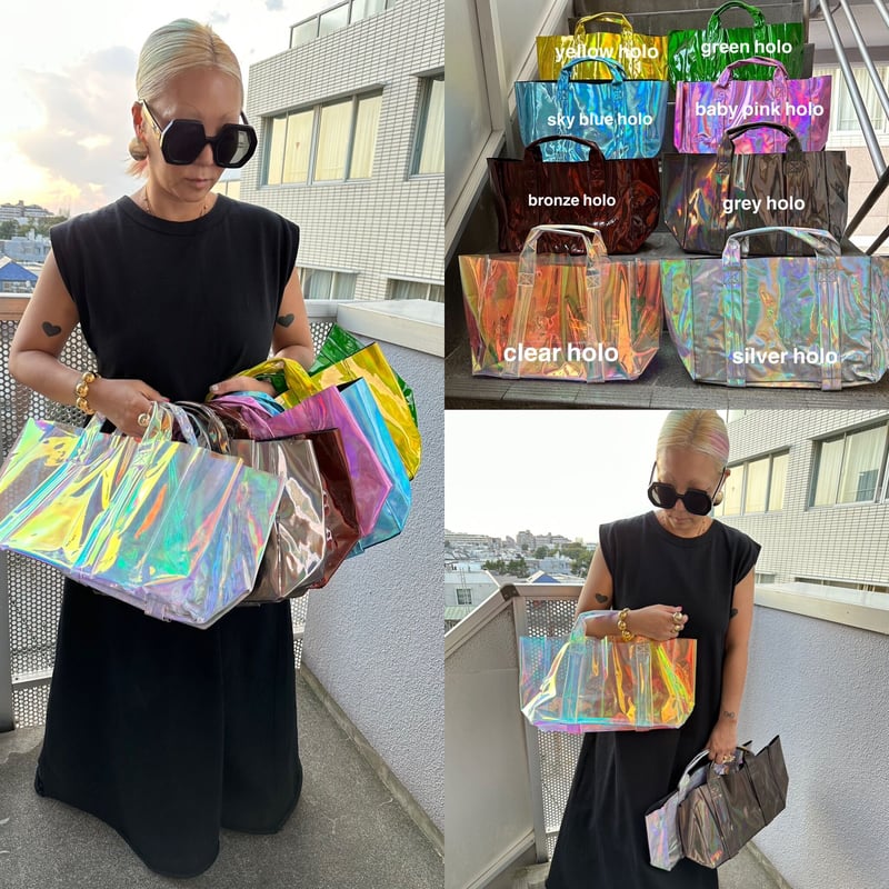 holographic mirror tote large | burself holographic mirror tote large | burself
