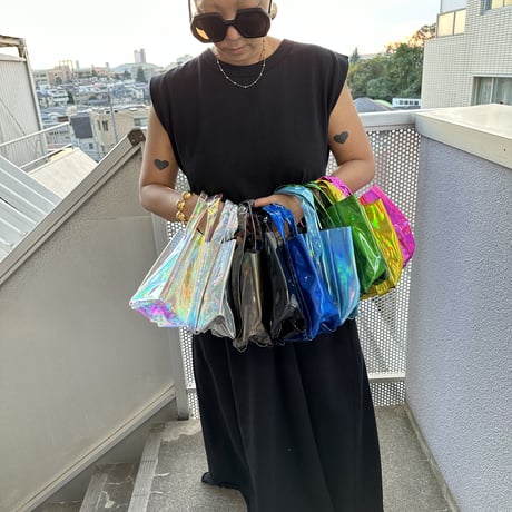 holographic  mirror tote small
