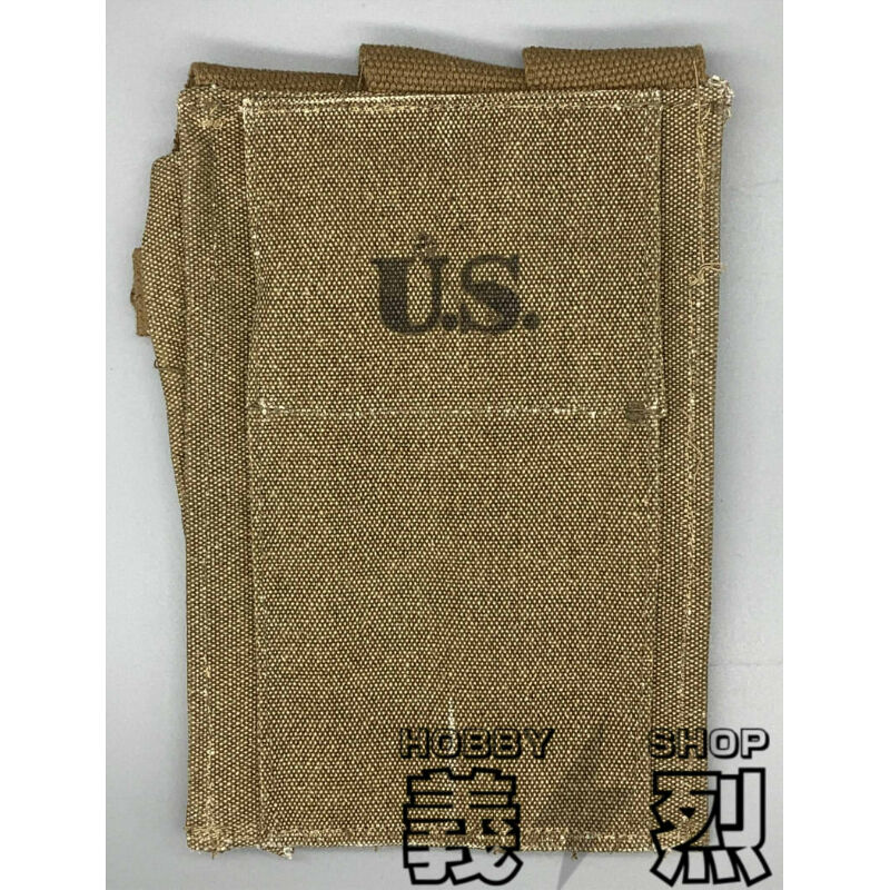 WW2 米軍トンプソンM1短機関銃用3連マガジンポーチ（複製品） | 義烈
