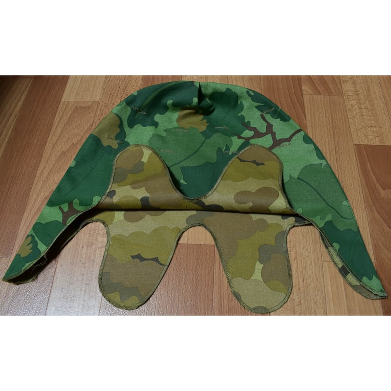 米軍実物 ベトナム戦 初期型 サテン生地 ヘルメットカバー ミッチェルパターン 米軍実物 ベトナム戦 初期型 サテン生地 ヘルメットカバー