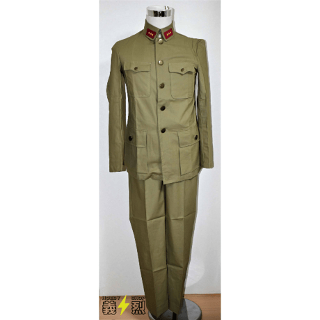 中国 50年代 中国人民解放軍/志願軍 五〇式軍服&解放帽セット 軍服 装備 中国50式解放帽・復刻品 | 義烈