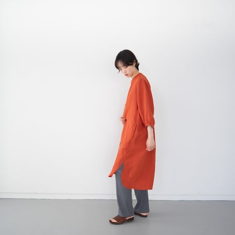 belgian linen shits one-piece/brick