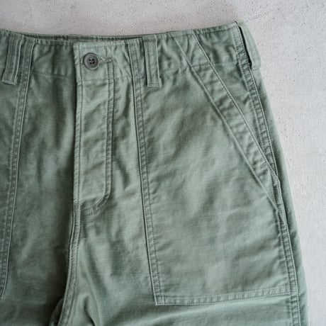 back satin/baker pants/hedge green/size1.2