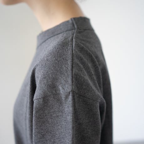 dry touch cotton/crew neck cut and sew/metal heather/size1.2.3