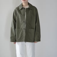 cotton herringbone coverall jacket/olive drab