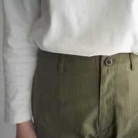 cotton herringbone work pants/olive drab