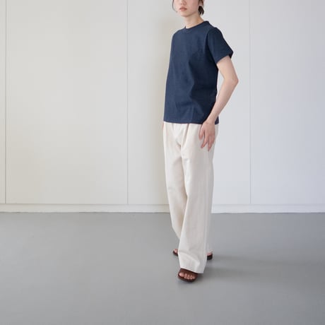 dry touch cotton/crew neck cut and sew/buleberry heather/size1.2.3