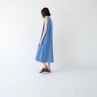 dry vortex cotton no tumbler/sleeveless dress/silver lake blue