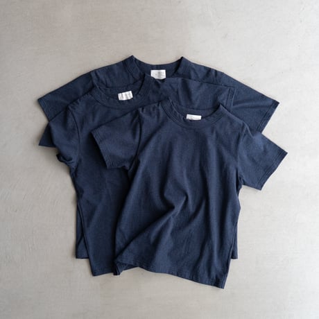 dry touch cotton/crew neck cut and sew/buleberry heather/size1.2.3