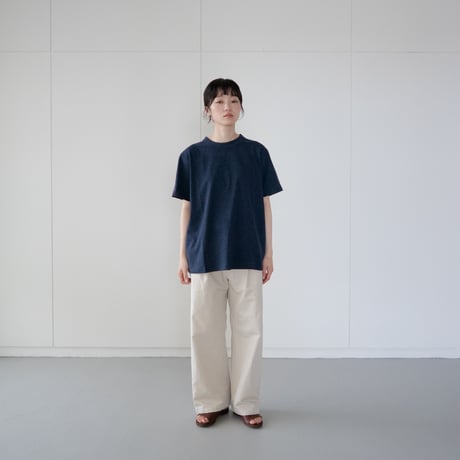 dry touch cotton/crew neck cut and sew/buleberry heather/size1.2.3