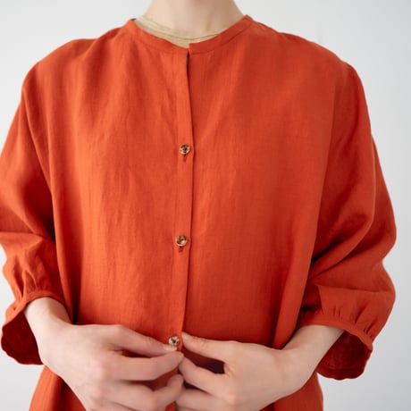 belgian linen shits one-piece/brick