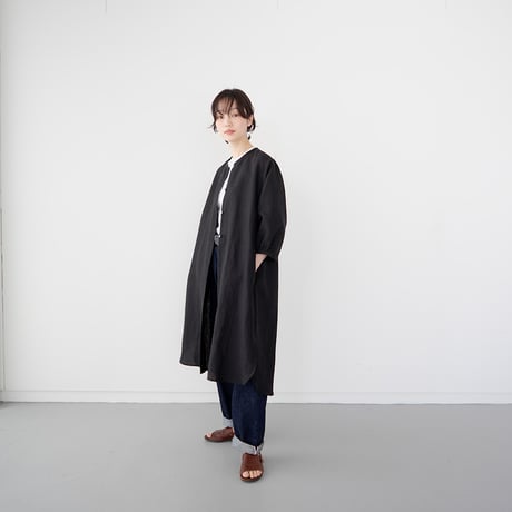 belgian linen shits one-piece/black