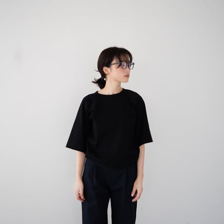 mvs cotton/half sleeve tshirt/black