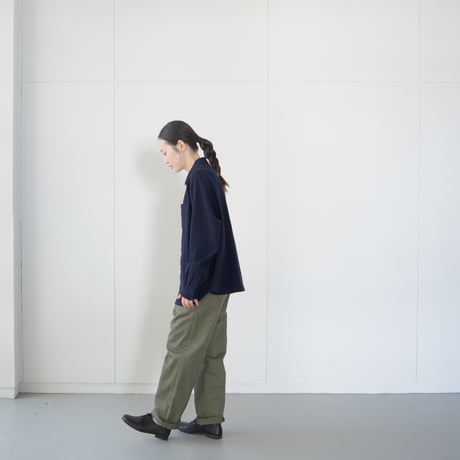 cotton herringbone work pants/olive drab