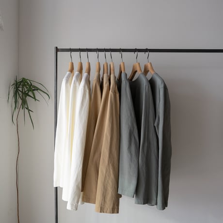 mvs cotton/center back long sleeve tshirt/granite green/size1.2.3