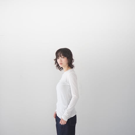 organic warm gauze tops/white