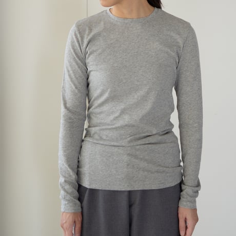 organic gauze tops/gray heather