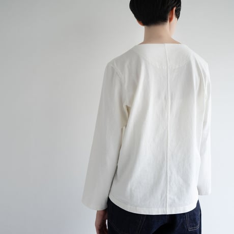 mvs cotton/center back long sleeve tshirt /white/size1.2.3