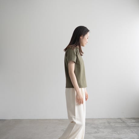 mvs cotton/center back tshirt /olivine/size1.2.3