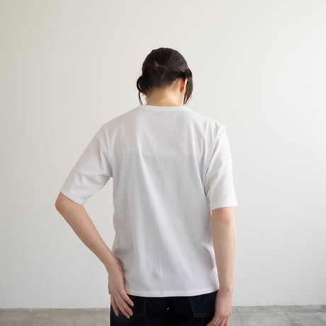 cotton silk/half sleeve tshirt / white/size 0.1.2