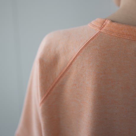 french terry half-sleeve top/orange heather