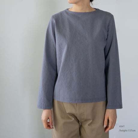 mvs cotton/center back long sleeve tshirt/blue stone/size1.2.3