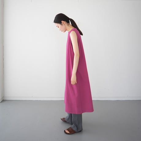 dry vortex cotton/sleeveless dress/berry