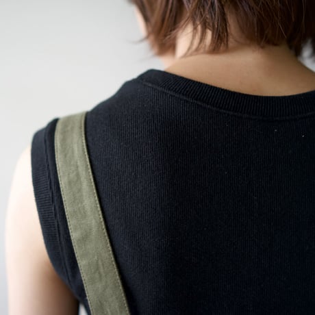 heavy fries cotton/tank top /black