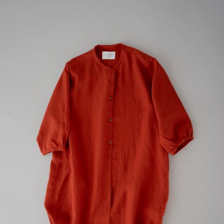 belgian linen shits one-piece/brick