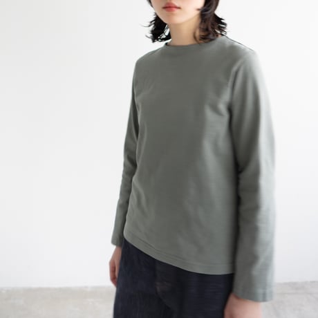 mvs cotton/center back long sleeve tshirt/granite green/size1.2.3