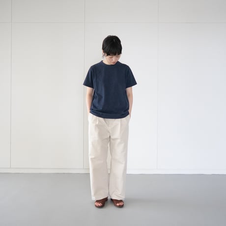 dry touch cotton/crew neck cut and sew/buleberry heather/size1.2.3