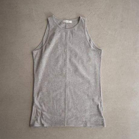 organic gauze sleeveless top/gray heather