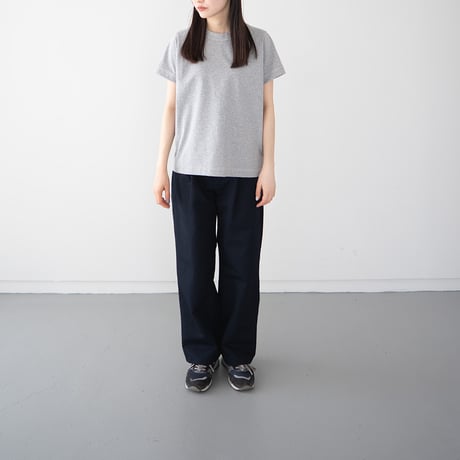 dry touch cotton/wide collar sleeve binder tee/heather gray/size1.2