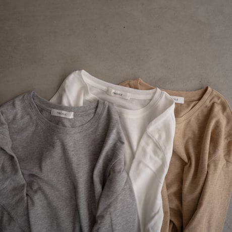 organic gauze tops/gray heather