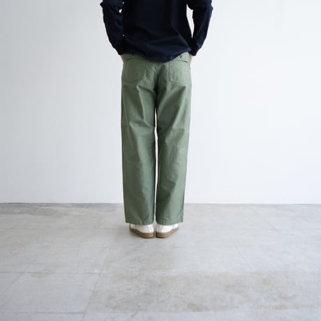 back satin/baker pants/hedge green/size1.2