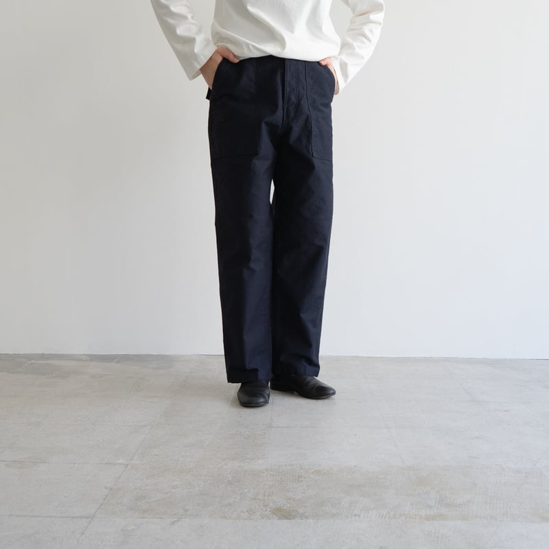 back satin/baker pants/carbon/size1.2 | FRECKLE