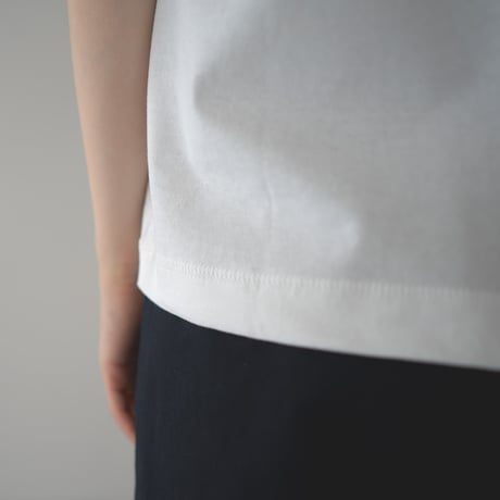 dry touch cotton/wide collar sleeve binder tee/off white/size1.2