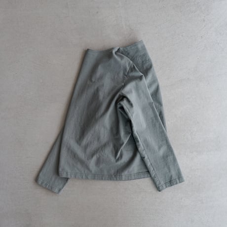 mvs cotton/center back long sleeve tshirt/granite green/size1.2.3