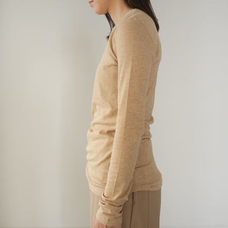 organic gauze tops/brown heather