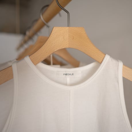 organic gauze sleeveless top/white