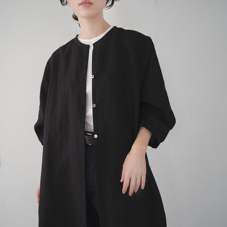belgian linen shits one-piece/black