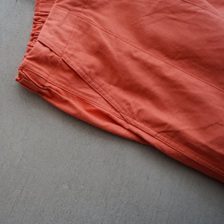cotton linen canvas /tailored wide pants/living coral